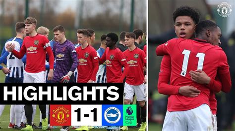 U18 Highlights | Manchester United 1-1 Brighton & Hove Albion | The Academy - YouTube