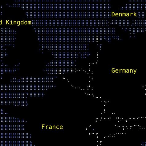 Eintrag "Ascii Map. Zoomable World Map in your console" beim Webrocker