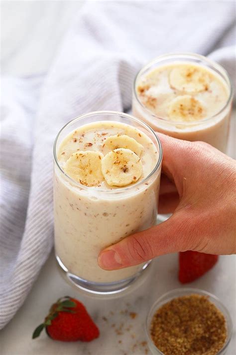 Easy Banana Smoothie (11g of protein!) - Fit Foodie Finds