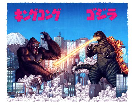 Kong vs. Godzilla colored by Olli « LostonWallace.com