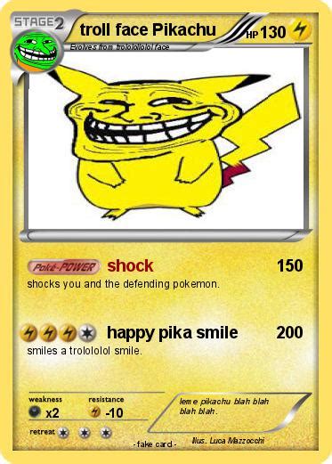 Pokémon troll face Pikachu 4 4 - shock - My Pokemon Card