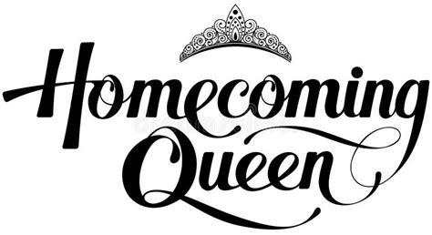 Homecoming Queen - Custom Calligraphy Text Stock Vector - Illustration ...