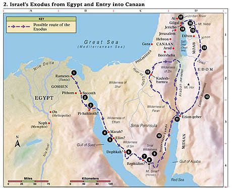 The Exodus Route | Biblical Archaeology and History | Pinterest | Bible, Israel and History