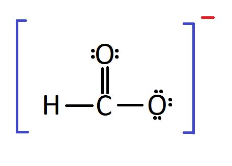 How to draw a Lewis structure of HCO${_2^-}$ ion? | Quizlet