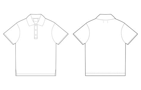 Polo t-shirt design template. Front and back vector. 5633873 Vector Art at Vecteezy