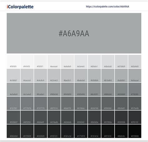 Pantone Silver C Color | Hex color Code #a6a9aa information | Hsl | Rgb | Pantone