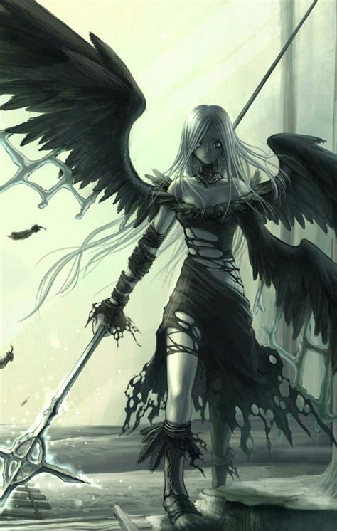 Anime Black Angel Wings