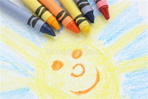 Crayon Drawing stock photo. Image of creativity, learning - 15760886