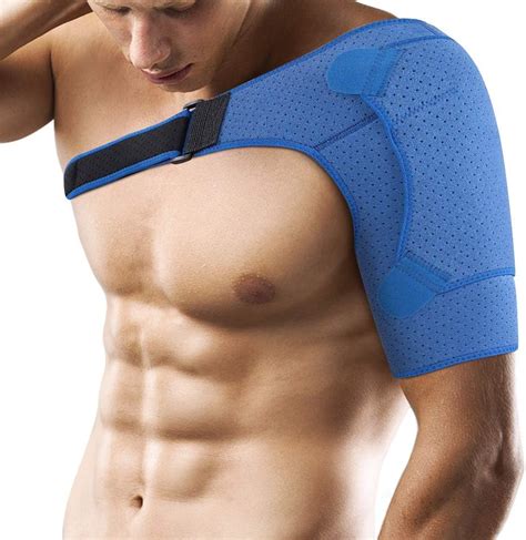 Shoulder Support Brace for Left and Right Shoulder, Adjustable Neoprene Dislocated Shoulder ...