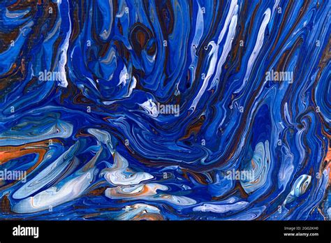 Abstract Fluid Art Painting Background. Acrylic Pour. Marble Agate and ...