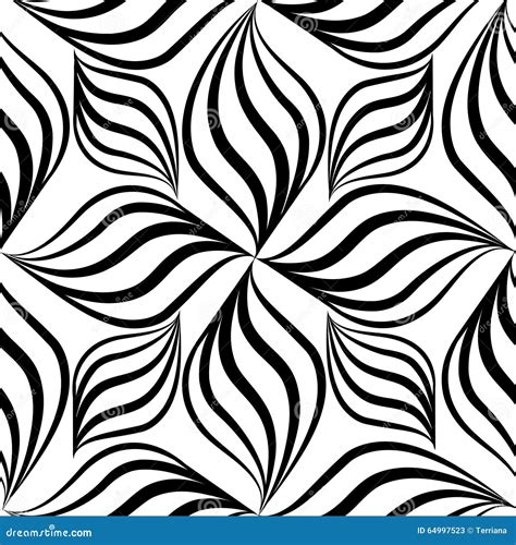 Abstact Seamless Pattern. Floral Line Swirl Geometric Tex Stock Illustration - Illustration of ...