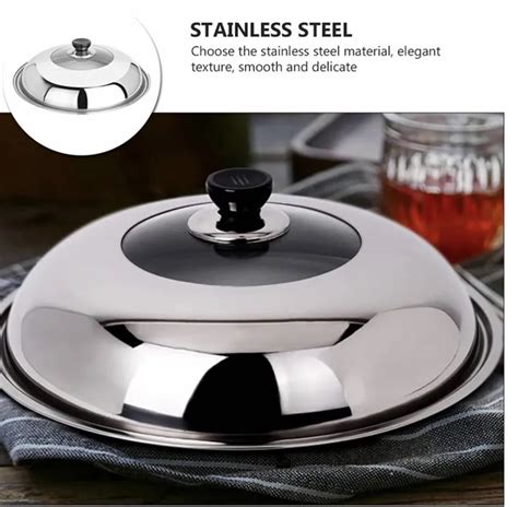 Stainless Steel Wok Cover With LID / Semi Glass Wok Cover With LID / Wok Cover | Lazada