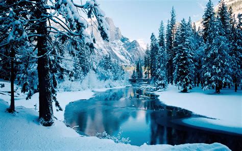 winter, Snow, River, Forest, Reflection Wallpapers HD / Desktop and Mobile Backgrounds