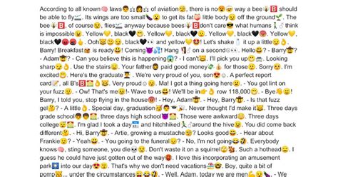 Bee Movie Script - Emoji Edition : r/emojipasta