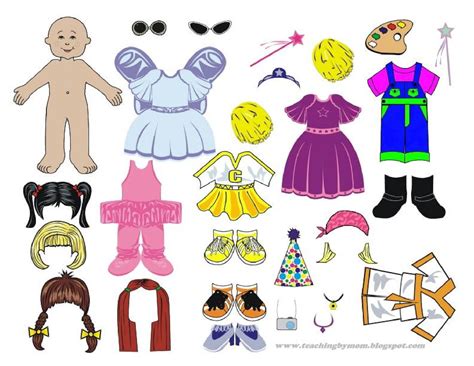 Teaching by Mom: Free Printable PAPER DOLL - Dress Up