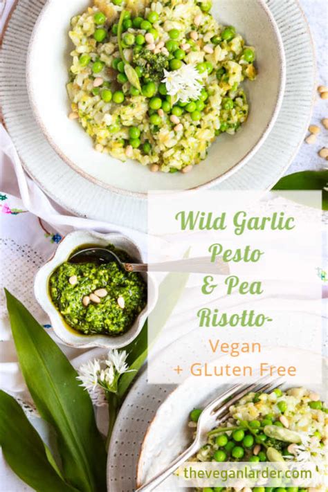 Wild Garlic Pesto & Pea Risotto- Vegan – The Vegan Larder