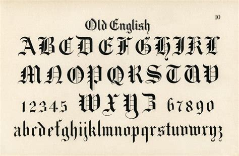 Old english calligraphy fonts from draughtsman's alphabets by hermann esser Free Photo - # ...