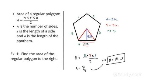 How to Find the Area of a Regular Polygon | Geometry | Study.com