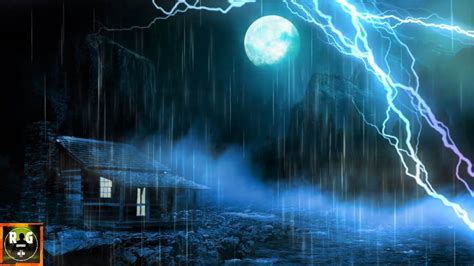 Thunderstorm Sounds with Rain, Heavy Thunder and Loud Lightning Strike Sound Effects to Sleep ...