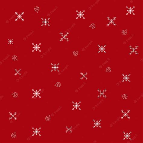 Premium Vector | Snowflake pattern on red background