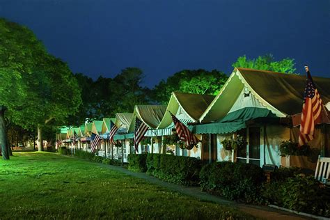 Ocean Grove Tent City at Night Photograph by Bob Cuthbert - Pixels