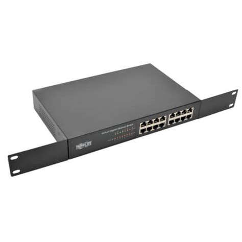 16-port full Gigabit POE powered switch Unmanaged rack mount network monitoring Fibre optic ...