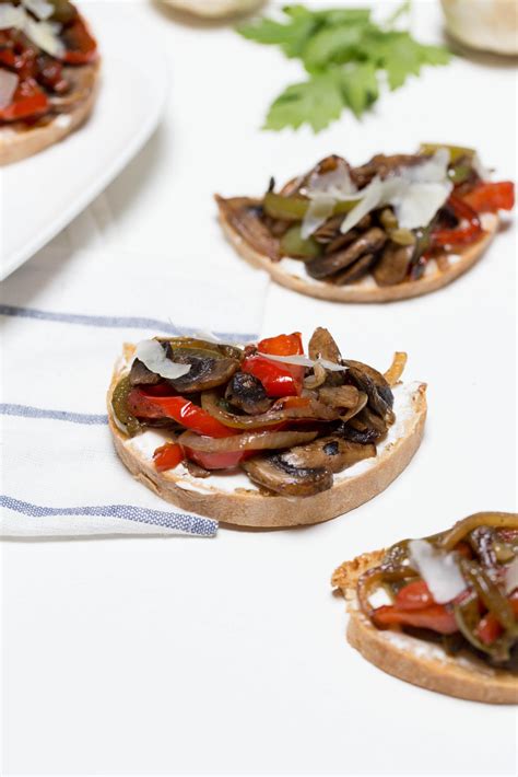 Mushroom Bell Pepper Canapes - Momsdish