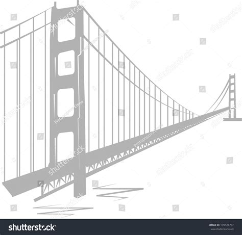 Golden Gate Bridge Vector Stock Vector (Royalty Free) 199524707 ...