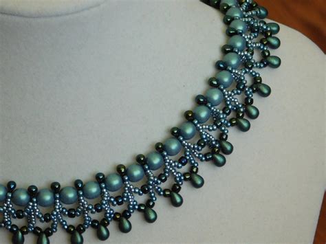 Bead Necklace Tutorial Pattern Instructions Beaded