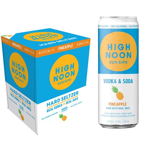 High Noon Grapefruit Vodka Hard Seltzer 4pk 12oz Cans 4.5% ABV - Delivered In As Fast As 15 ...