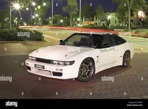 modified Japanese Nissan S13 180SX Silvia sports car Stock Photo: 18176579 - Alamy