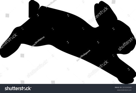 Black Silhouette Jumping Rabbit Vector Illustration Stock Vector (Royalty Free) 2233197839 ...