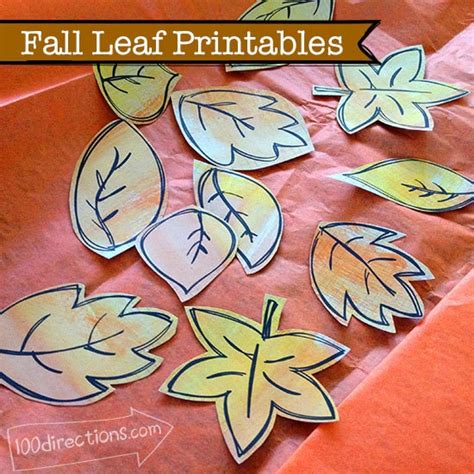 Fall Leaves Garland Printable Craft - 100 Directions