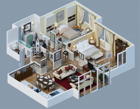 25 Charming 3D Apartment Plans | Hometalk