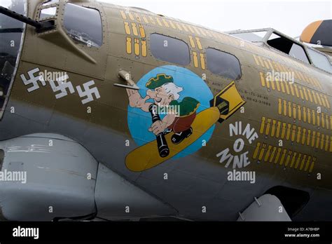 nose art on a WWII B-17 bomber Stock Photo - Alamy