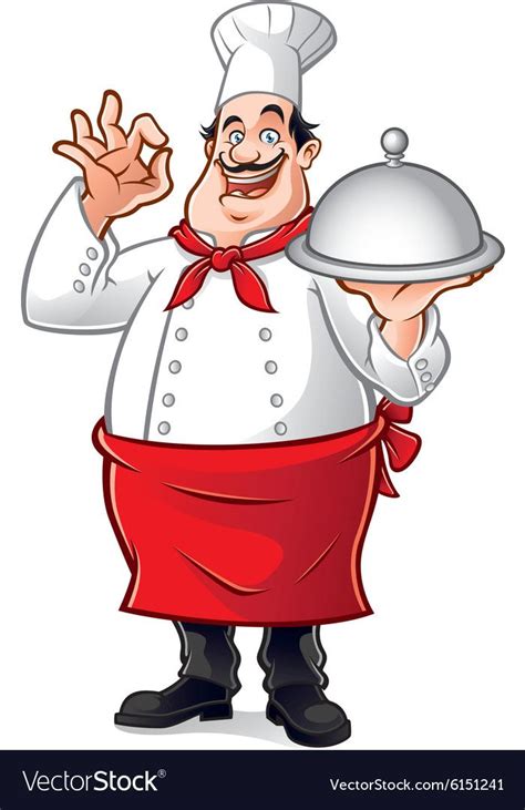 Fat chef vector image on VectorStock | Cartoon character design ...