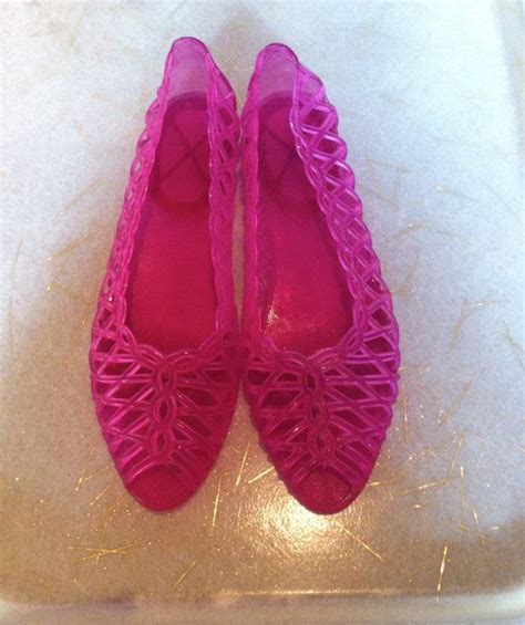 Jelly Jellies Shoes Sandals Plastic Flats Peep Toe Woven Pink | Etsy | Jelly shoes, Vintage ...