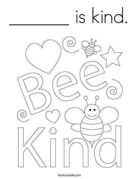 Free bee kind coloring pages – Artofit