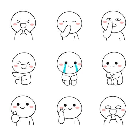 Premium Vector | Funny people man doodle meme character in diffetent ...