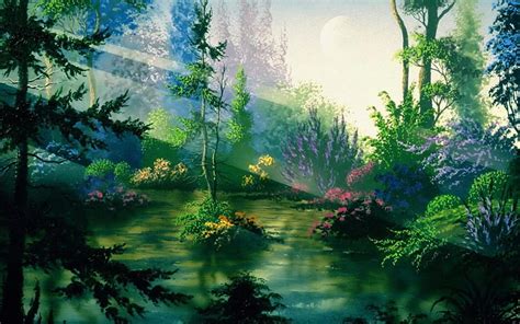 1366x768px, 720P Free download | Anime Forest Background, Forest ...