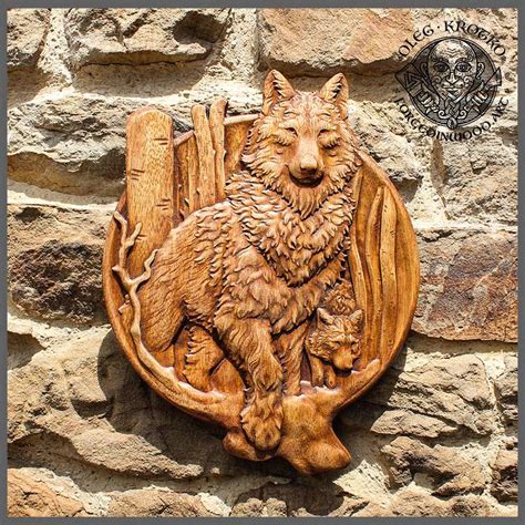 Forged in Wood Wolf Portrait Wall Plaque