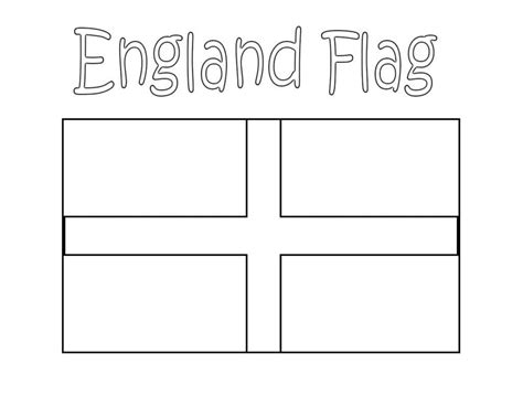 Printable England Flag coloring page - Download, Print or Color Online for Free