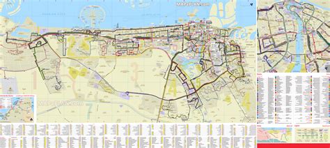 Dubai large scale map - Bus stops of the official RTA public transport network transit system ...