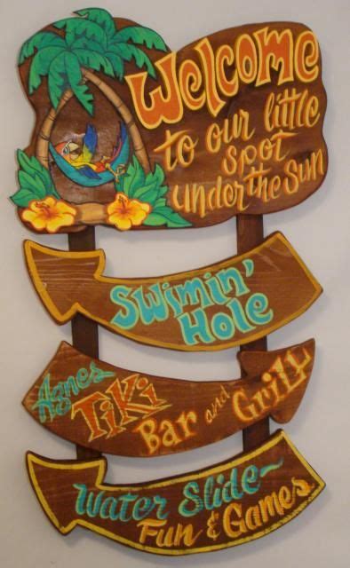 Tiki Bar Signs, Tiki Bar Decor, Pool Decor, Beach House Decor, Hawaiian Party, Tropical Party ...