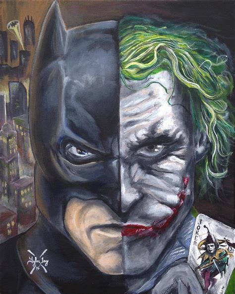 Batman/Joker Painting by Tyler Haddox | Pixels