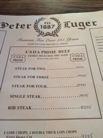 peter luger great neck lunch menu - Shag Weblogs Photographic Exhibit