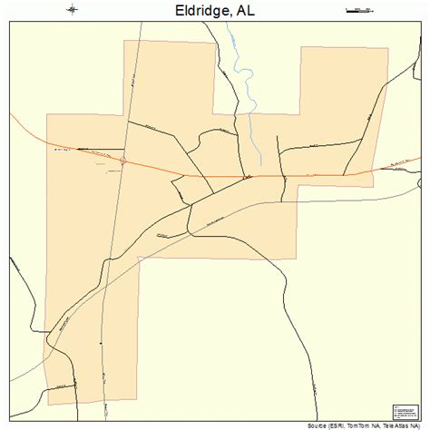 Eldridge Alabama Street Map 0123344