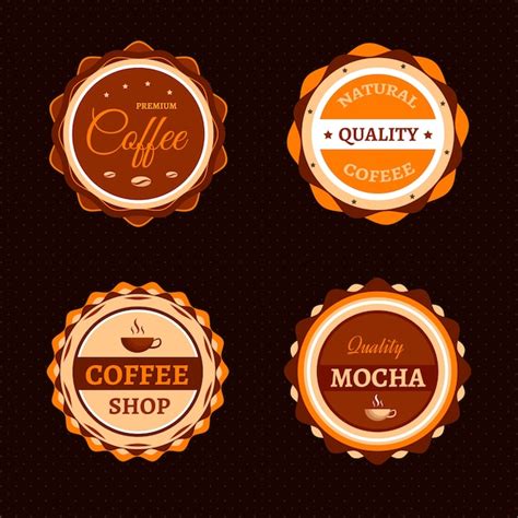 Free Vector | Coffee label collection