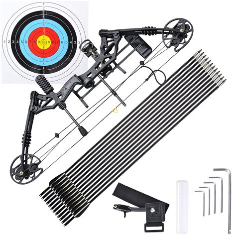 Yescom Archery Hunting Compound Bow Kit Right Hand w/ 12pcs Carbon ...