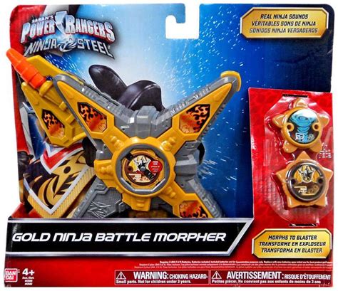 Power Rangers Ninja Steel Gold Ninja Battle Morpher Roleplay Toy Bandai America - ToyWiz